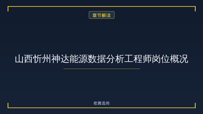 山西忻州神达能源集团岗位竞争分析 - 神达能源招聘 - 老黄选岗 - 章节