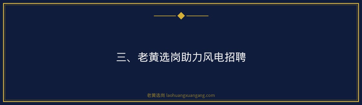 【国际能源风电招聘】- 老黄选岗专业解读 - 要点