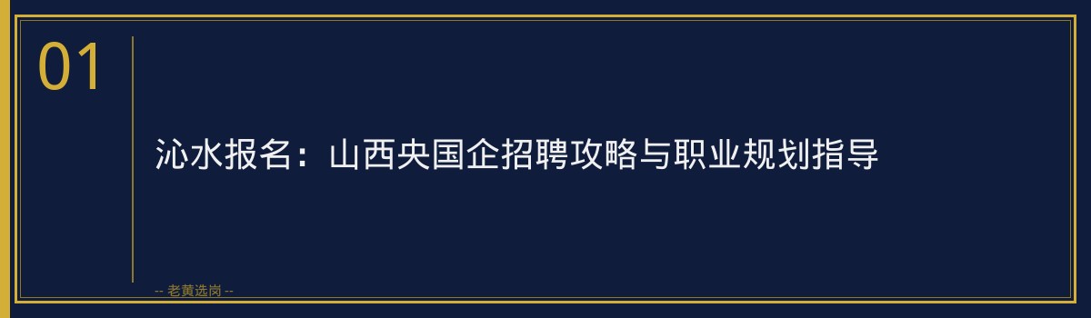沁水报名:山西央国企招聘攻略与职业规划指导 - 章节