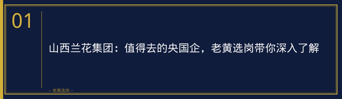 山西兰花集团：值得去的央国企，老黄选岗带你深入了解 - 章节