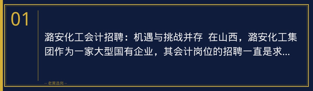 潞安化工会计招聘：如何高效备战，老黄选岗助你一臂之力 - 章节