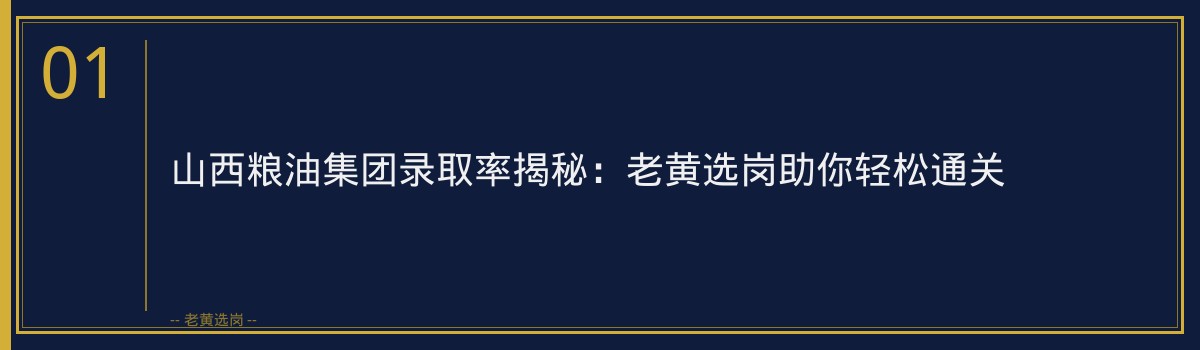山西粮油集团录取率揭秘:老黄选岗助你轻松通关 - 章节
