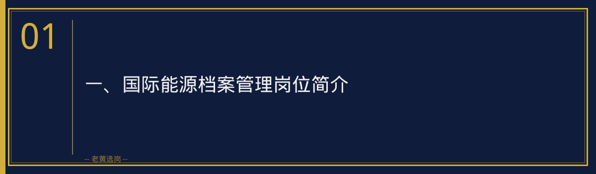 国际能源档案管理招聘:备战央国企,老黄选岗助你一臂之力 - 章节