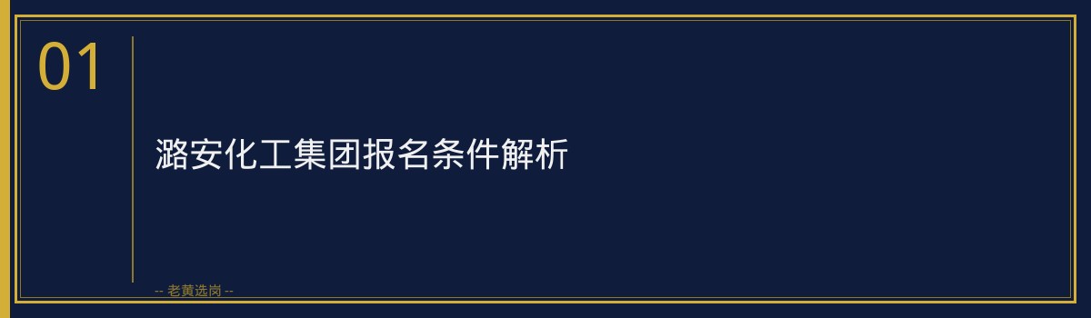 潞安化工集团报名条件解析 - 老黄选岗助您轻松应对 - 章节