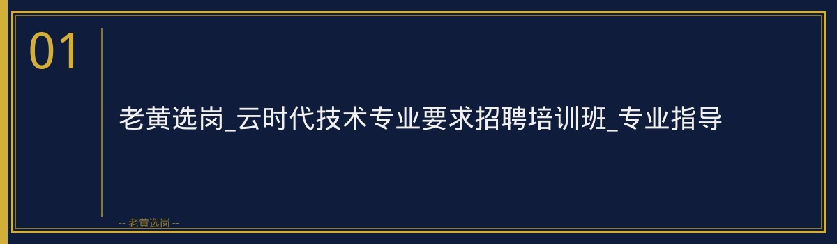老黄选岗_云时代技术专业要求招聘培训班_专业指导 - 章节