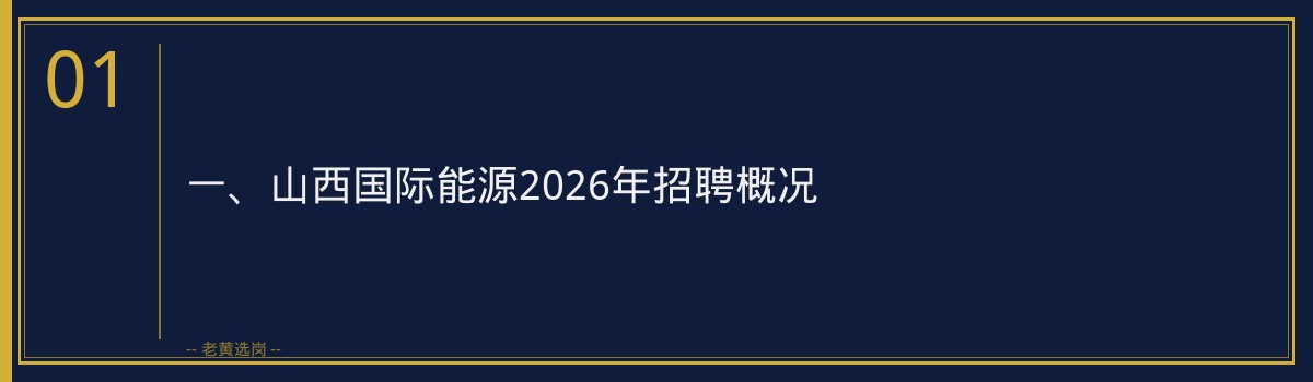 山西国际能源管理岗招聘老黄选岗 - 章节