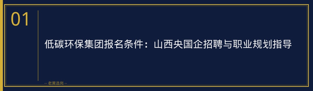 低碳环保集团报名条件:山西央国企招聘与职业规划指导 - 章节