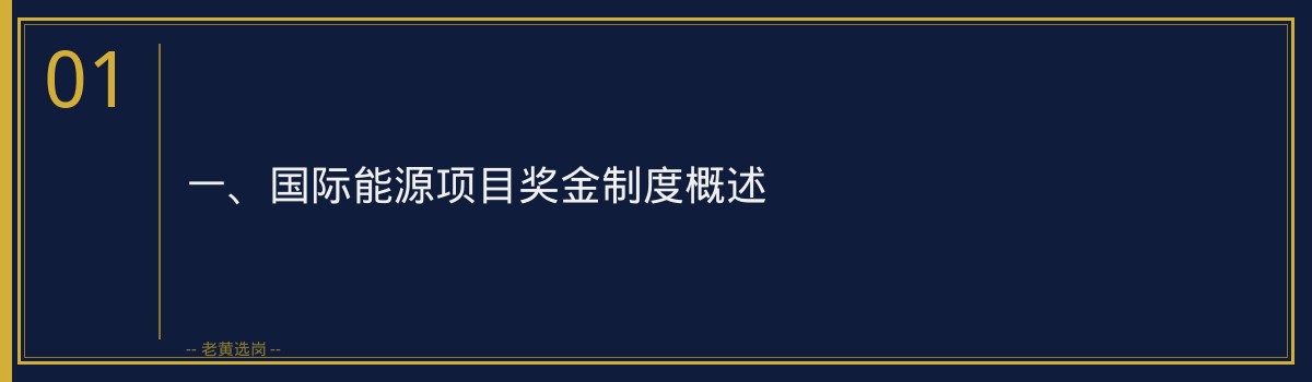 国际能源项目奖金制度 - 老黄选岗专业解读 - 章节