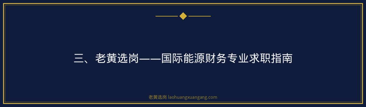 国际能源财务专业知识考点 - 老黄选岗专业解读 - 要点