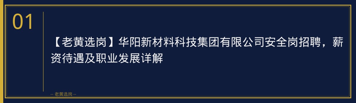 华阳新材安全岗薪资待遇 - 章节