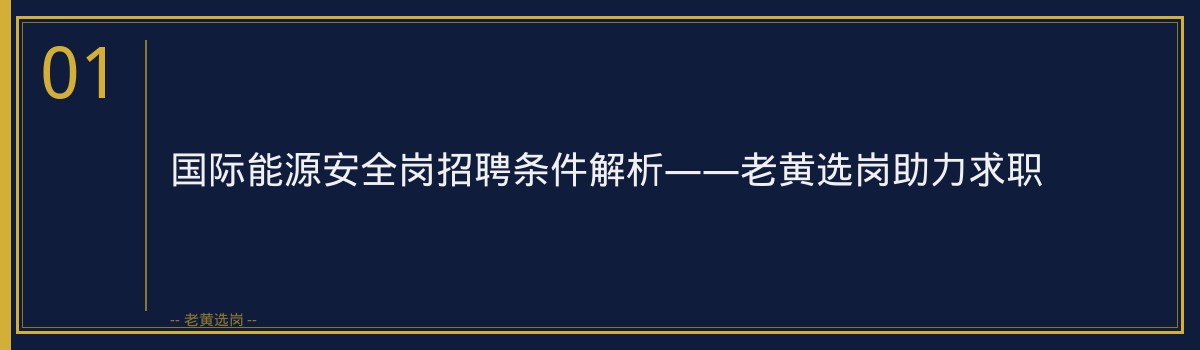 国际能源安全岗招聘条件 - 章节