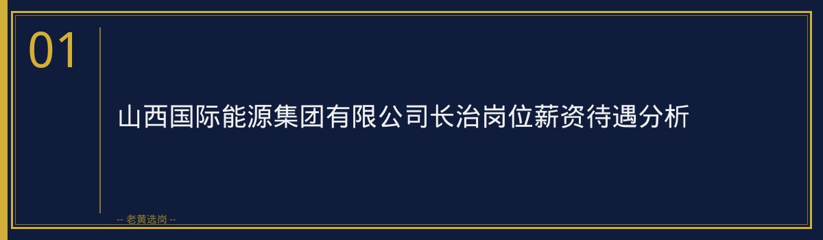 老黄选岗：山西国际能源集团有限公司长治岗位薪资待遇解析 - 章节