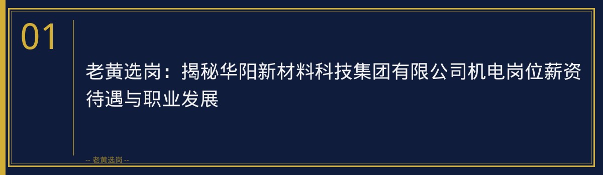 华阳新材机电岗薪资待遇 - 章节