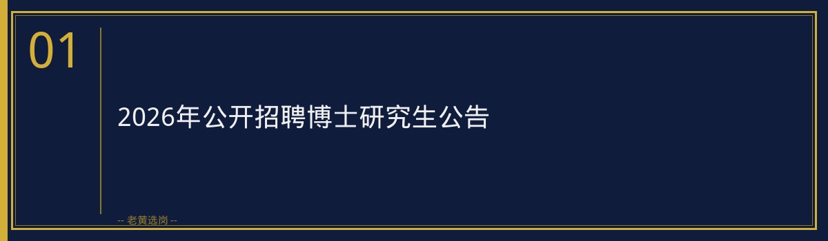 2026年公开招聘博士研究生公告 - 章节