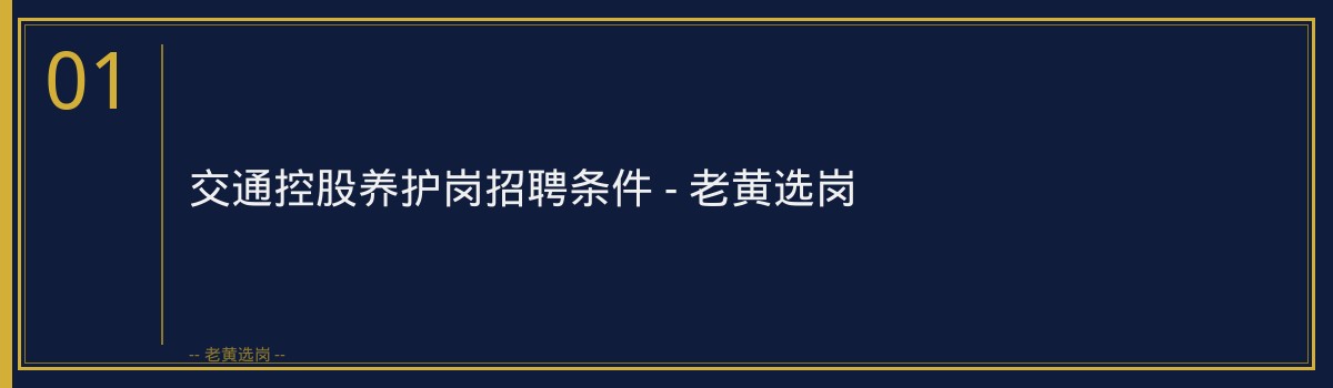 交通控股养护岗招聘条件 - 老黄选岗 - 章节
