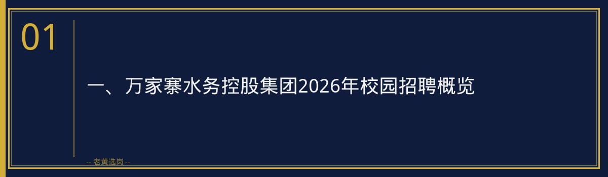 万家寨水务控股集团2026招聘备考指南｜老黄选岗 - 章节