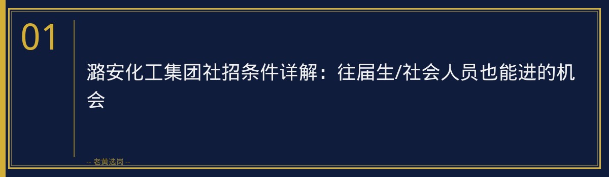 潞安化工集团社招条件详解：往届生/社会人员也能进的机会 - 章节