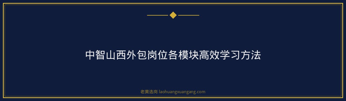 中智山西外包专业课高效复习攻略 - 要点