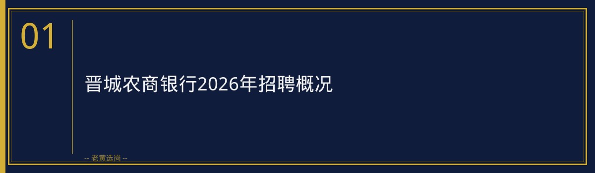 山西国企招聘 - 晋城农商银行报考攻略 - 老黄选岗 - 章节