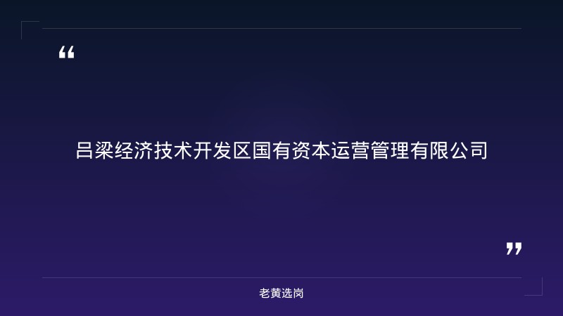 吕梁国企单位有哪些-国企招聘程序规定-老黄选岗 - 章节
