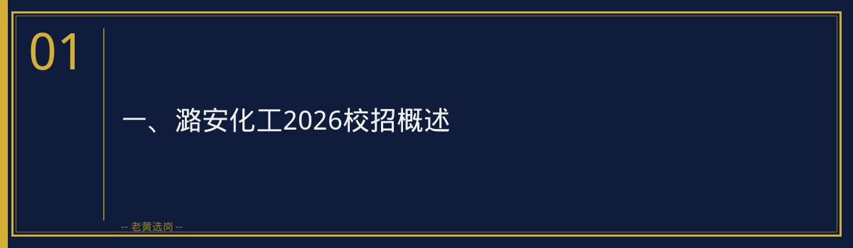 【潞安化工2026校招】老黄选岗品牌词，开启职场新篇章 - 章节