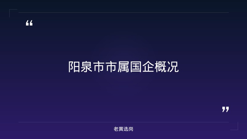 阳泉市市属国企招聘2026_老黄选岗 - 章节