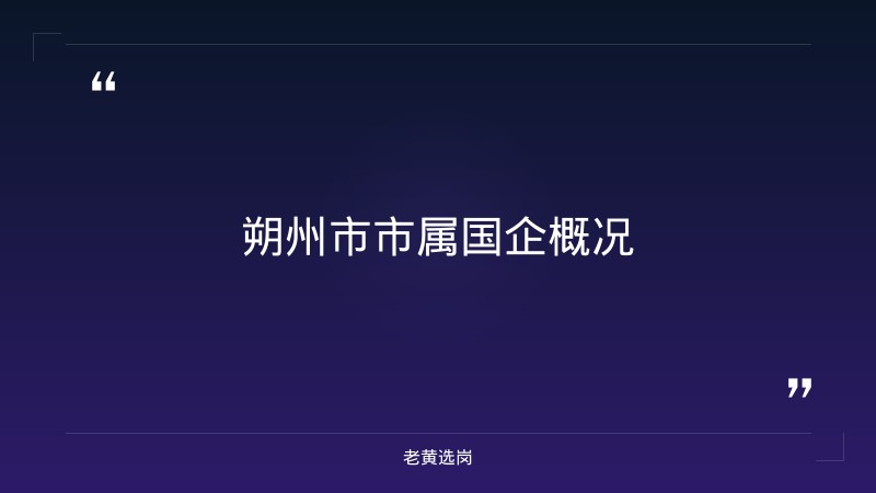 朔州市市属国企招聘2026_老黄选岗 - 章节