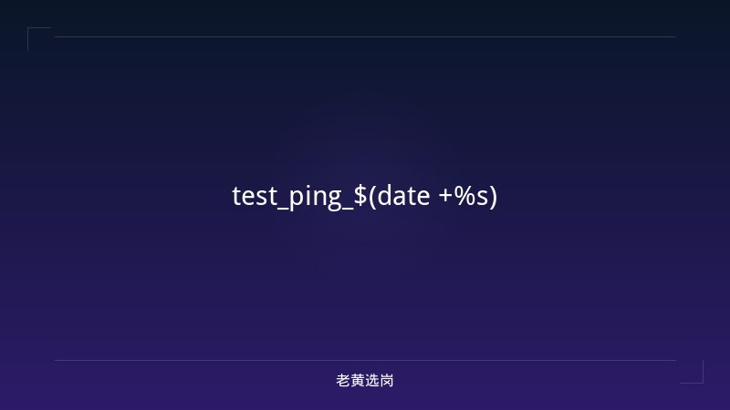 test_ping_$(date +%s) - 老黄选岗