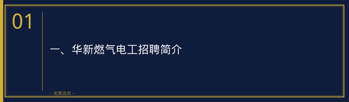 【华新燃气电工招聘】把握职业新机遇，老黄选岗助您一臂之力 - 章节