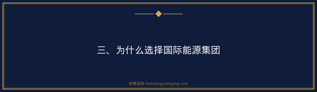 【国际能源集团招聘】老黄选岗品牌词，助力您进入能源行业新领域 - 要点