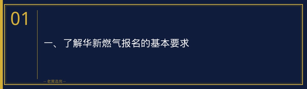 华新燃气报名流程——老黄选岗专业指导 - 章节