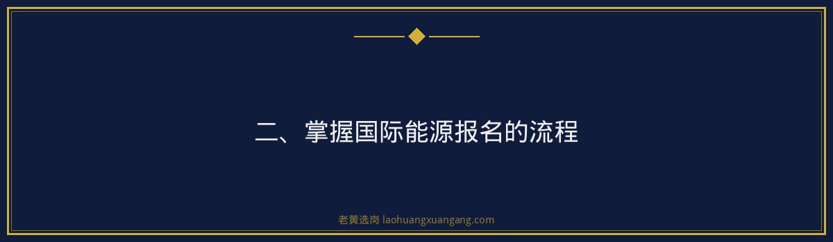 国际能源报名步骤——老黄选岗专业指导 - 要点
