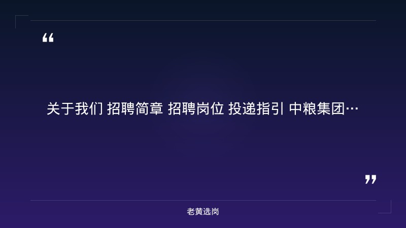 中粮集团2027校园招聘公告（世界500强·含山西岗位） - 章节