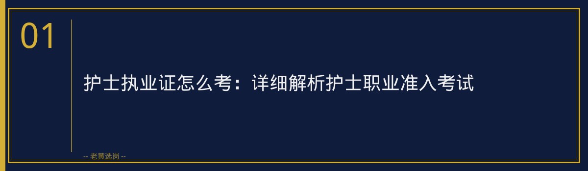 护士执业证怎么考:详细解析护士职业准入考试 - 章节