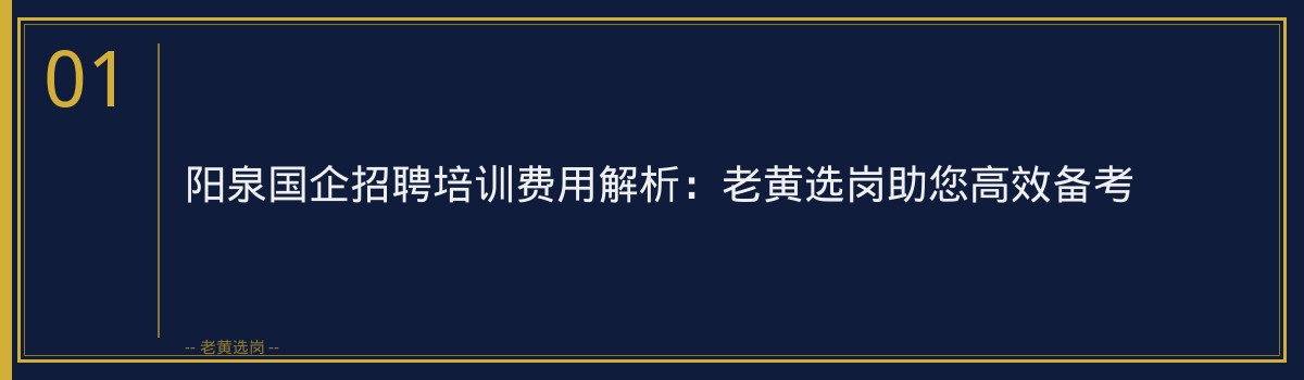 阳泉国企招聘培训费用解析：老黄选岗助您高效备考 - 章节